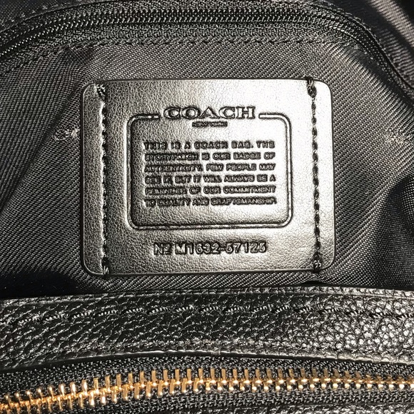 Coach Edie Shoulder Bag Purse BLK Leather NEW - Picture 9 of 11